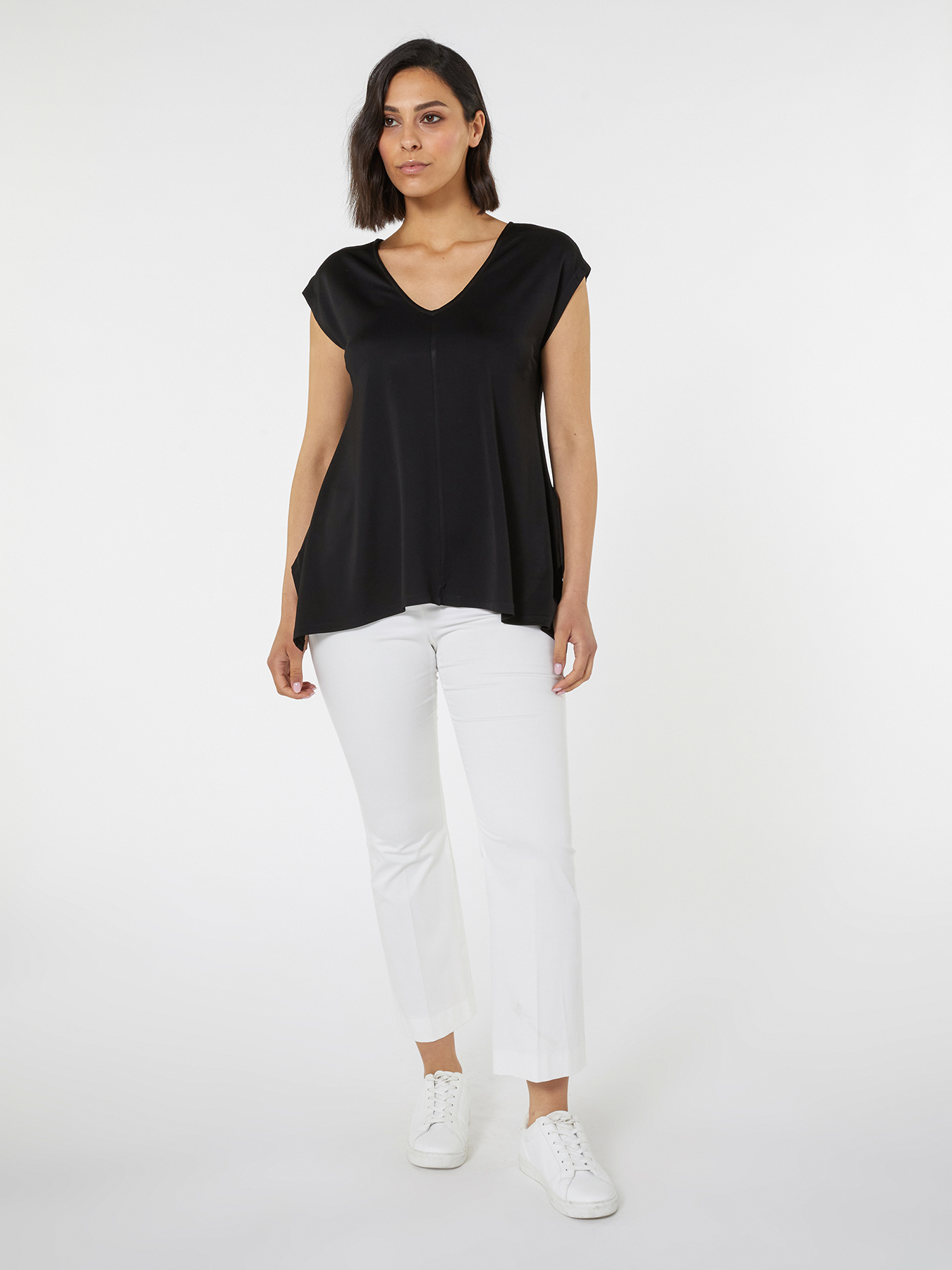 Pantaloni cropped kick flare image number 0