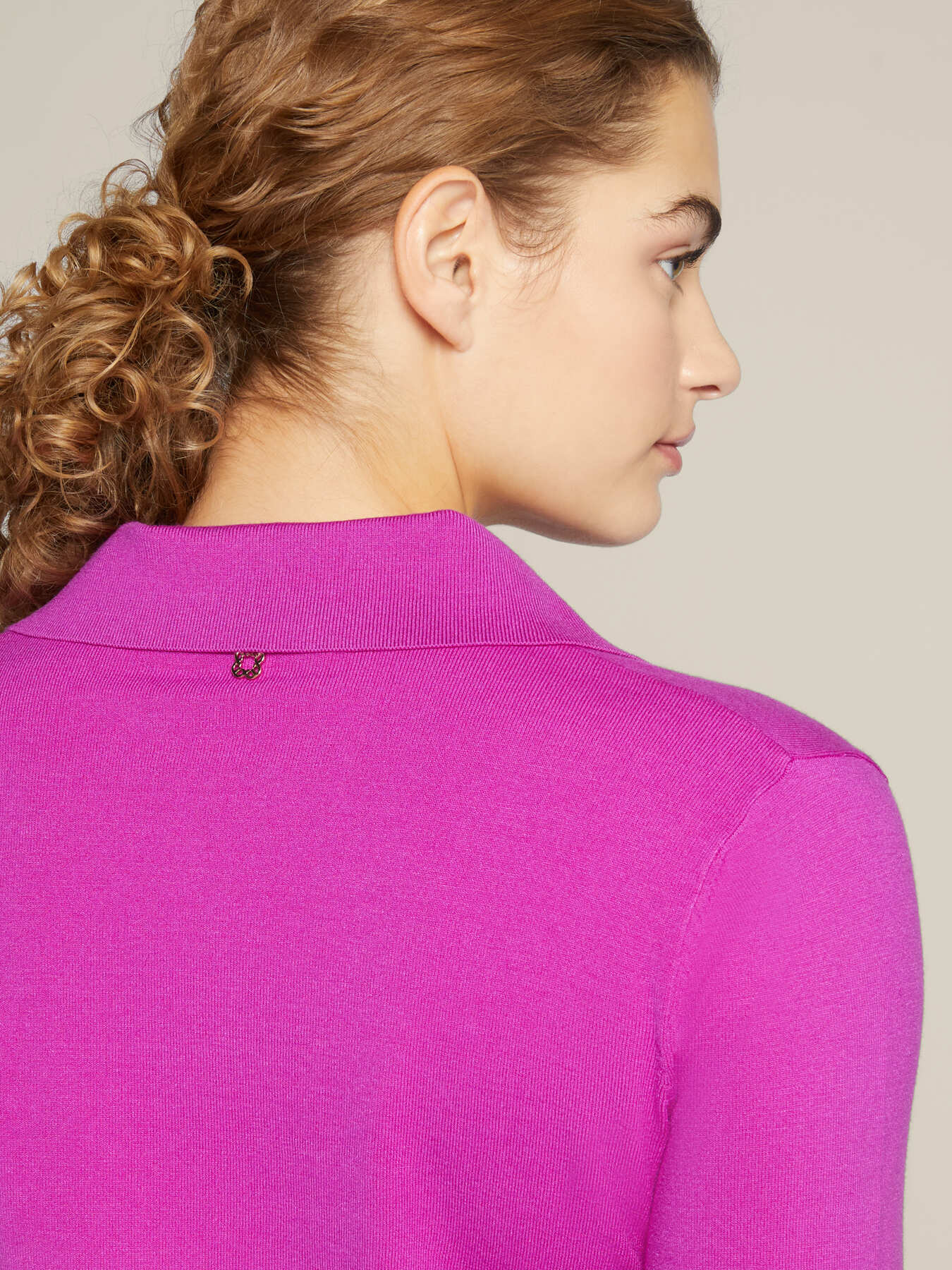 Pull polo en viscose ECOVERO&trade; image number 3