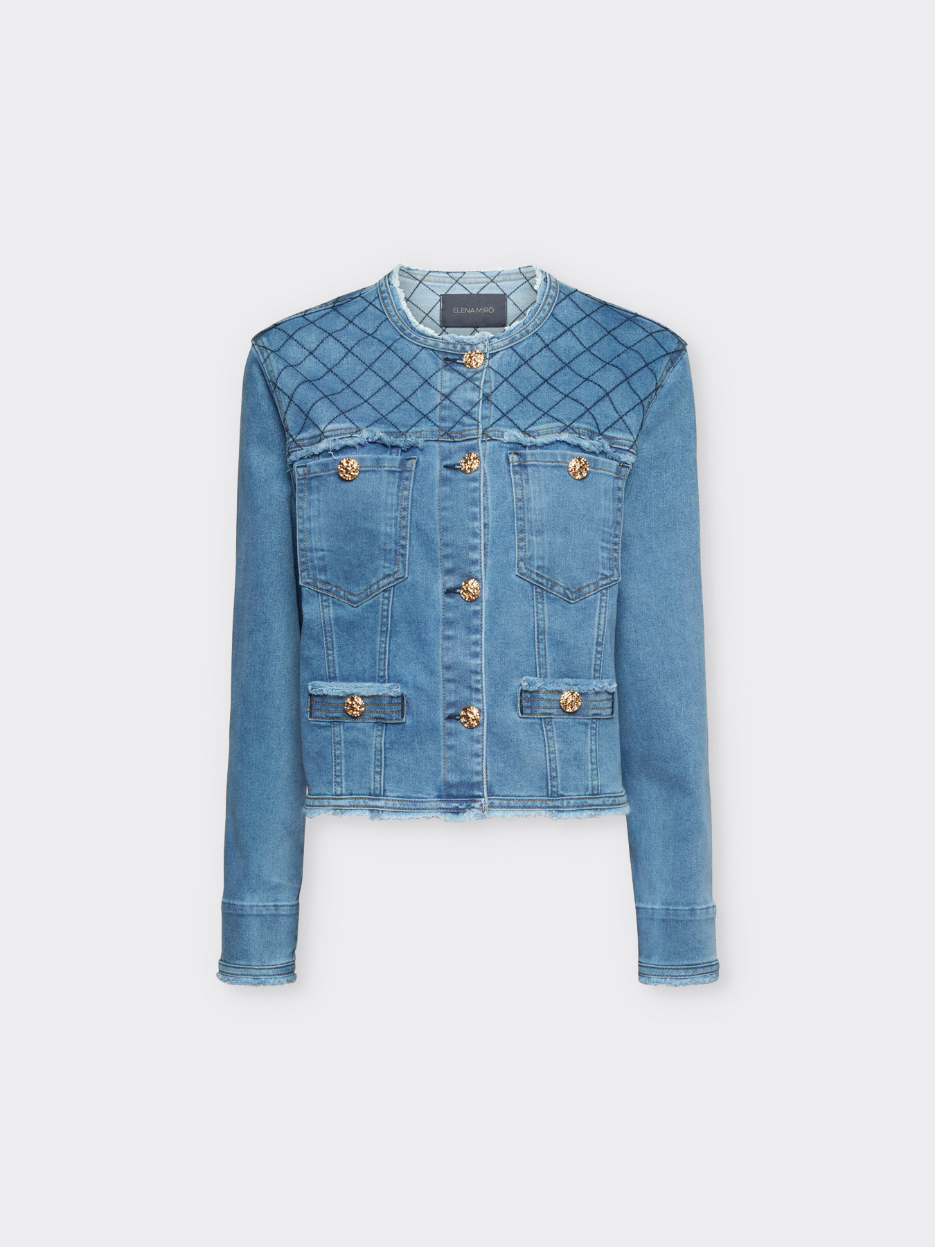 Chaqueta vaquera con flecos y bordados image number 4