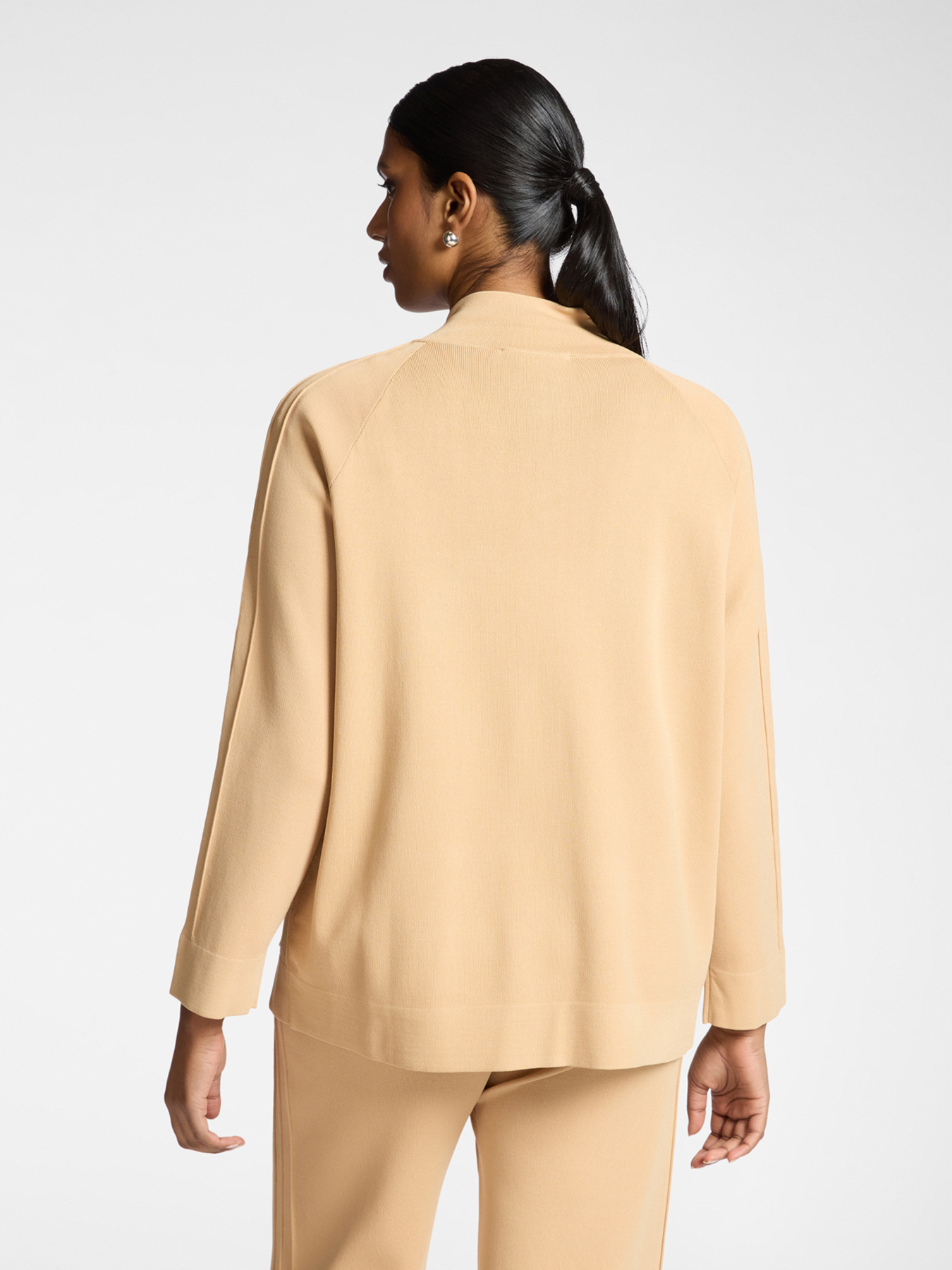 Cardigan misto viscosa con zip image number 1