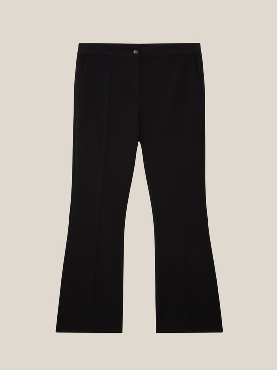 TECHNICAL STRETCH KICK FLARE TROUSERS