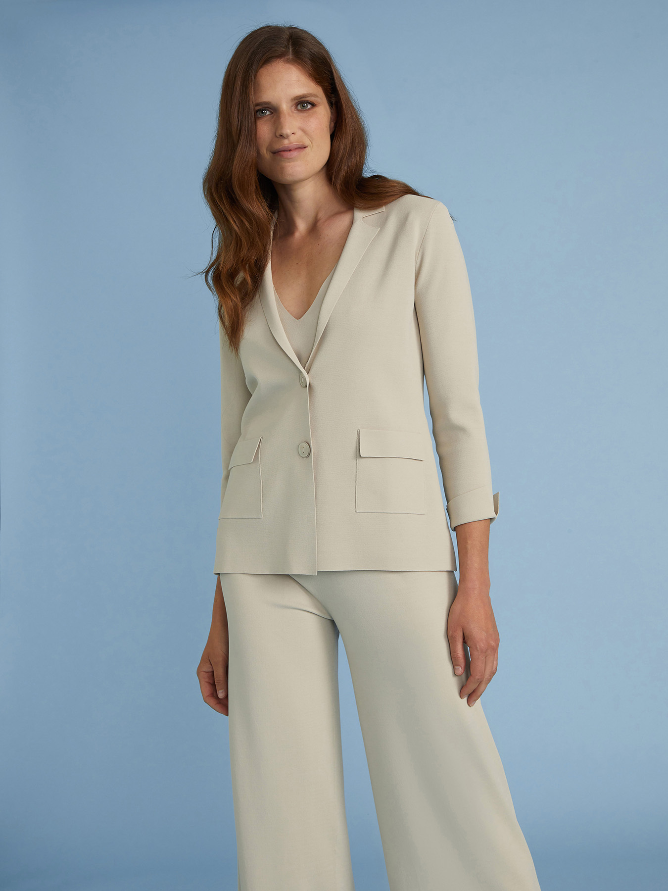 TRIKOTJACKE AUS VISKOSE-KREPP image number 2