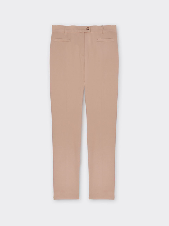 Pantaloni slim in cotone compatto