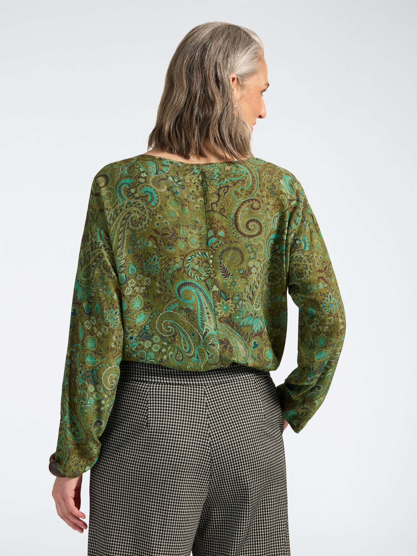 Blouse en viscose imprim&eacute;e paisley image number 1
