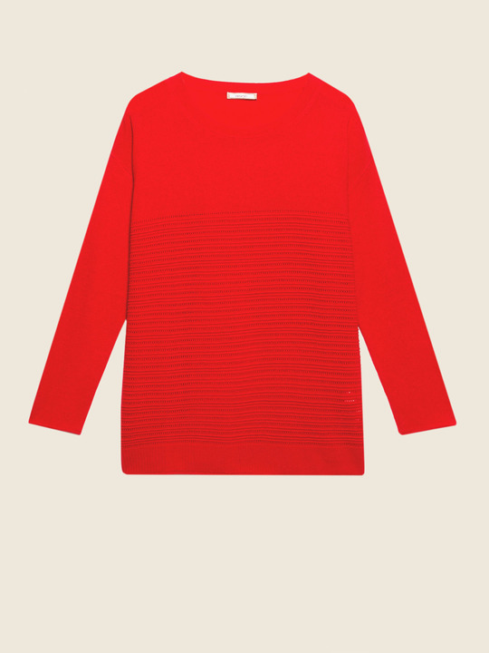 Elenamiro&nbsp;: Chandail en pure laine Rouge_1