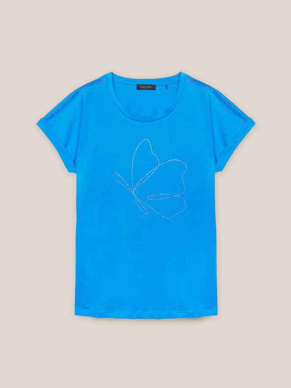 Cotton T-shirt with applications