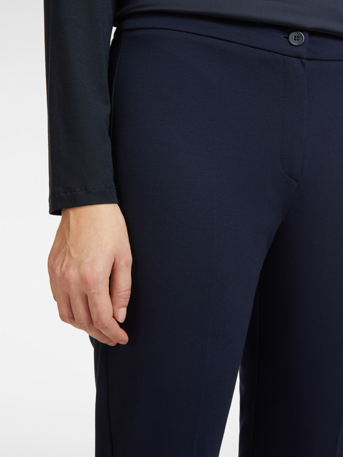 Pantaloni slim fit in punto Milano image number 3