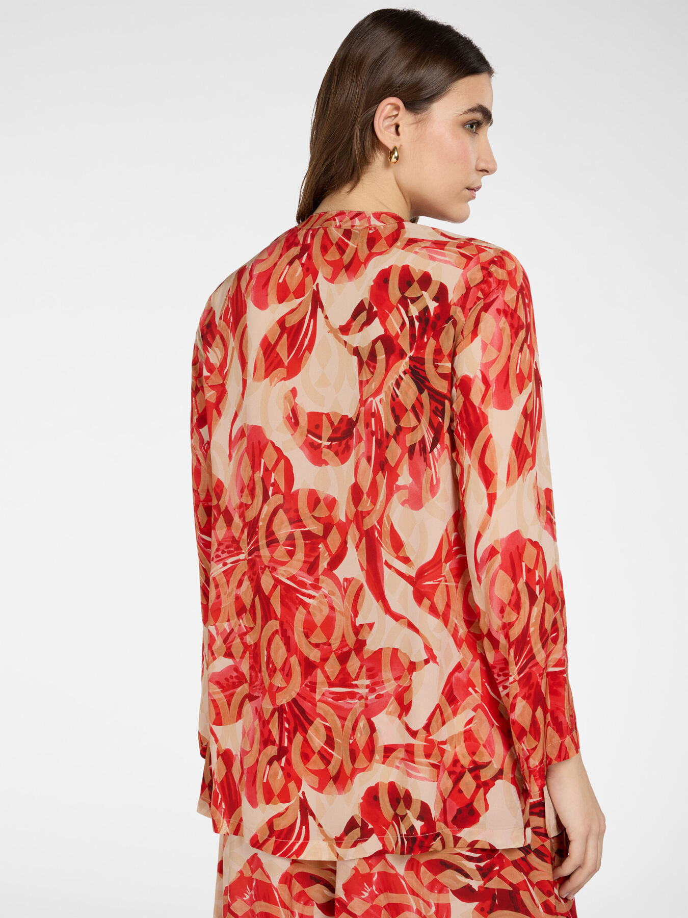 Blusa longa estampada image number 1