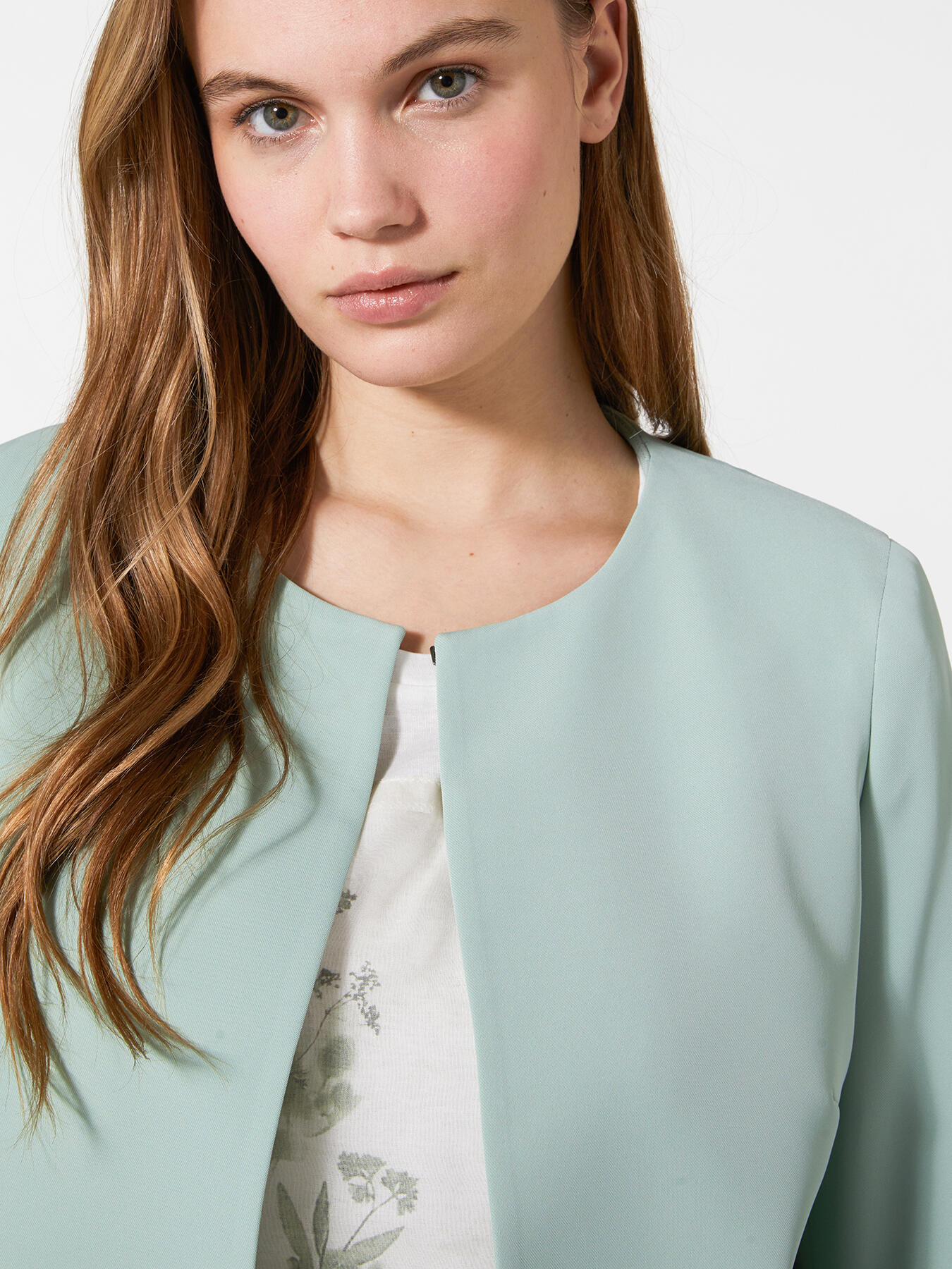 Giacca corta in tessuto fluido image number 3