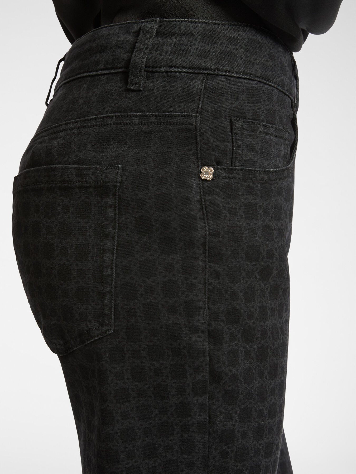 Black Monogram Jeans image number 3