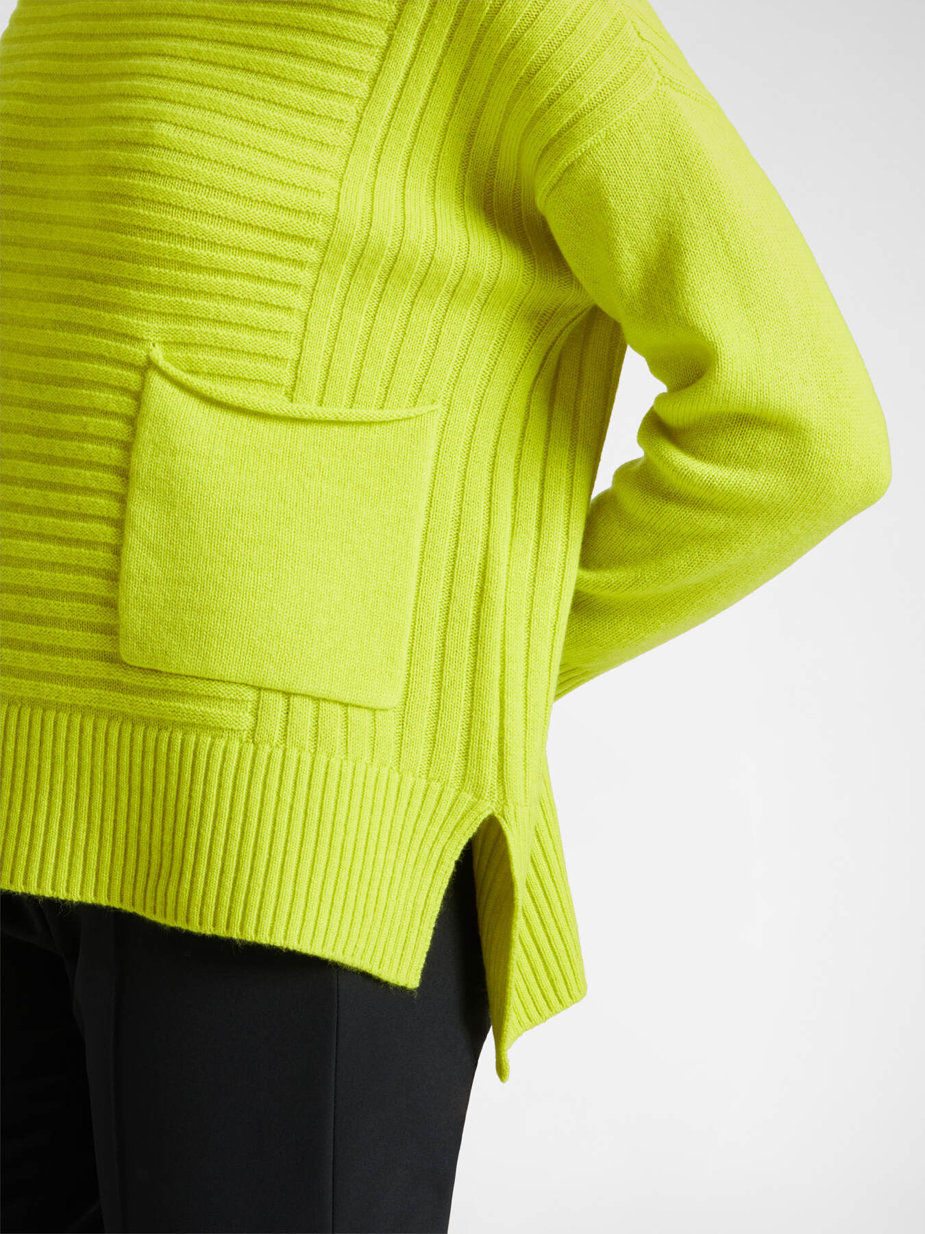 Sweater with mixed patterns image number 3