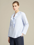 Blusa a righe con jabot image number 0