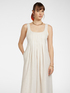 Linen dress with front pleats image number 2