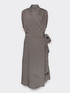 Robe chemise en m&eacute;lange modal ray&eacute; image number 4