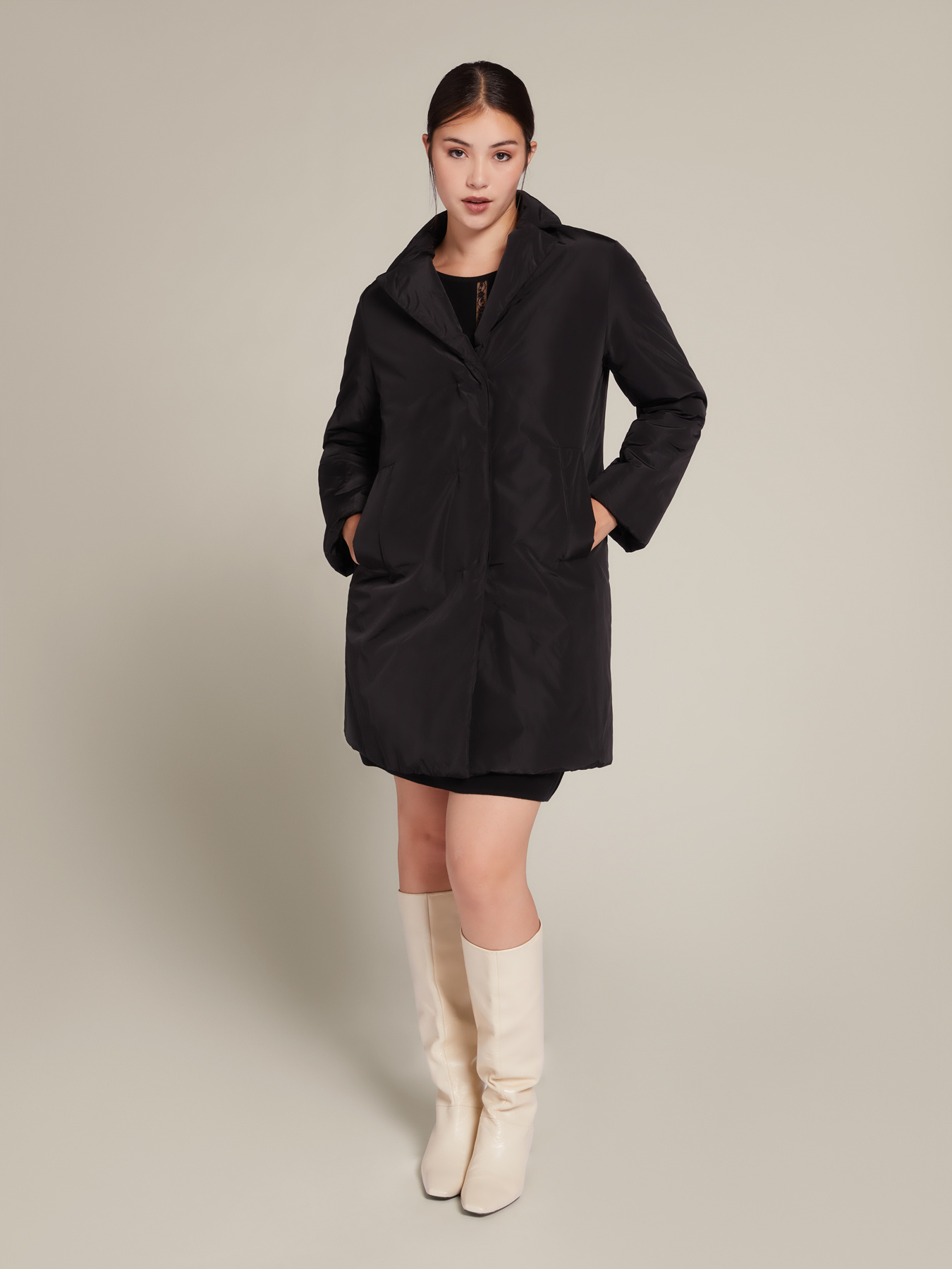 Nylon coat with padding image number 0