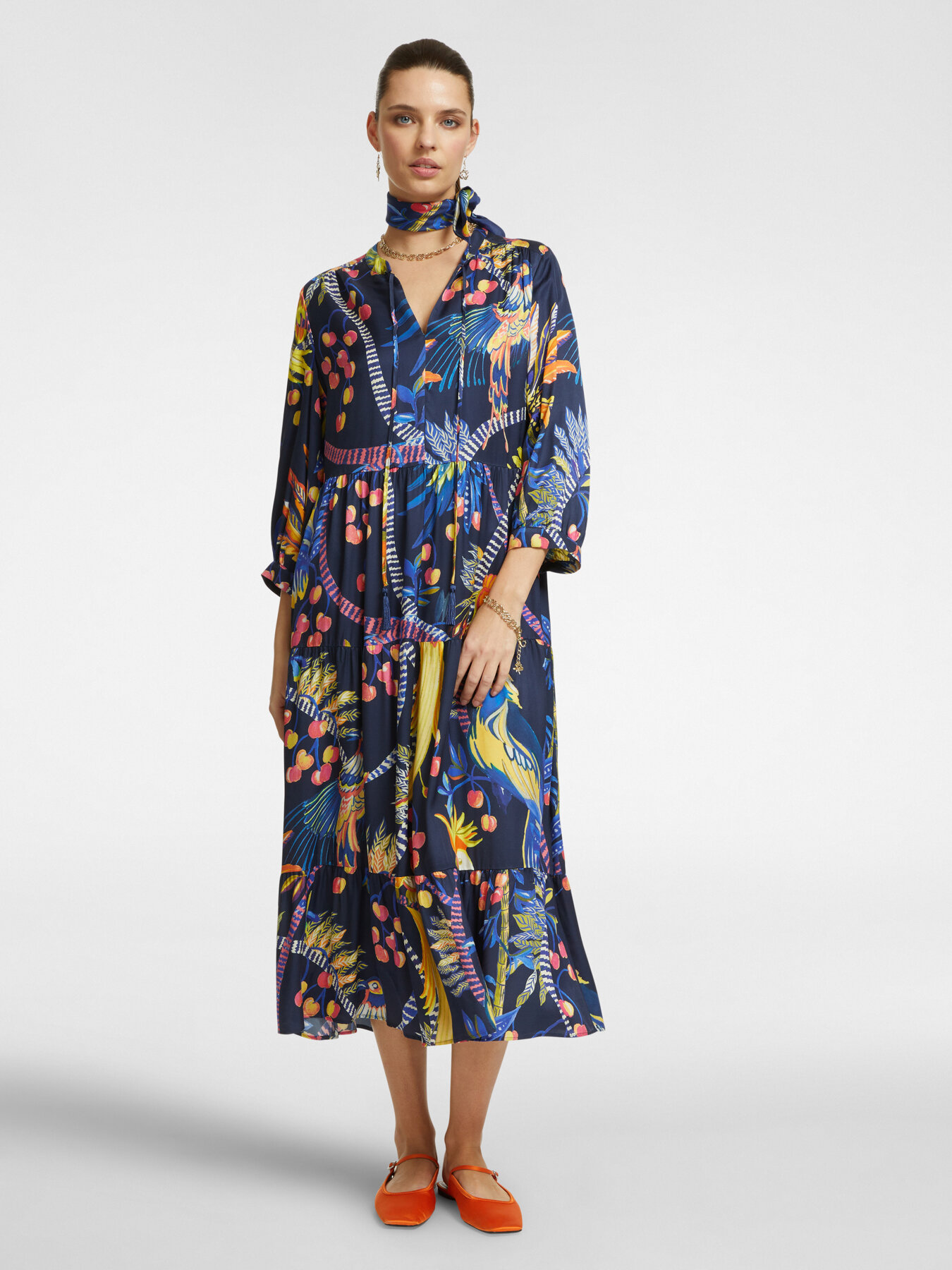 Robe &agrave; imprim&eacute; tropical image number 0