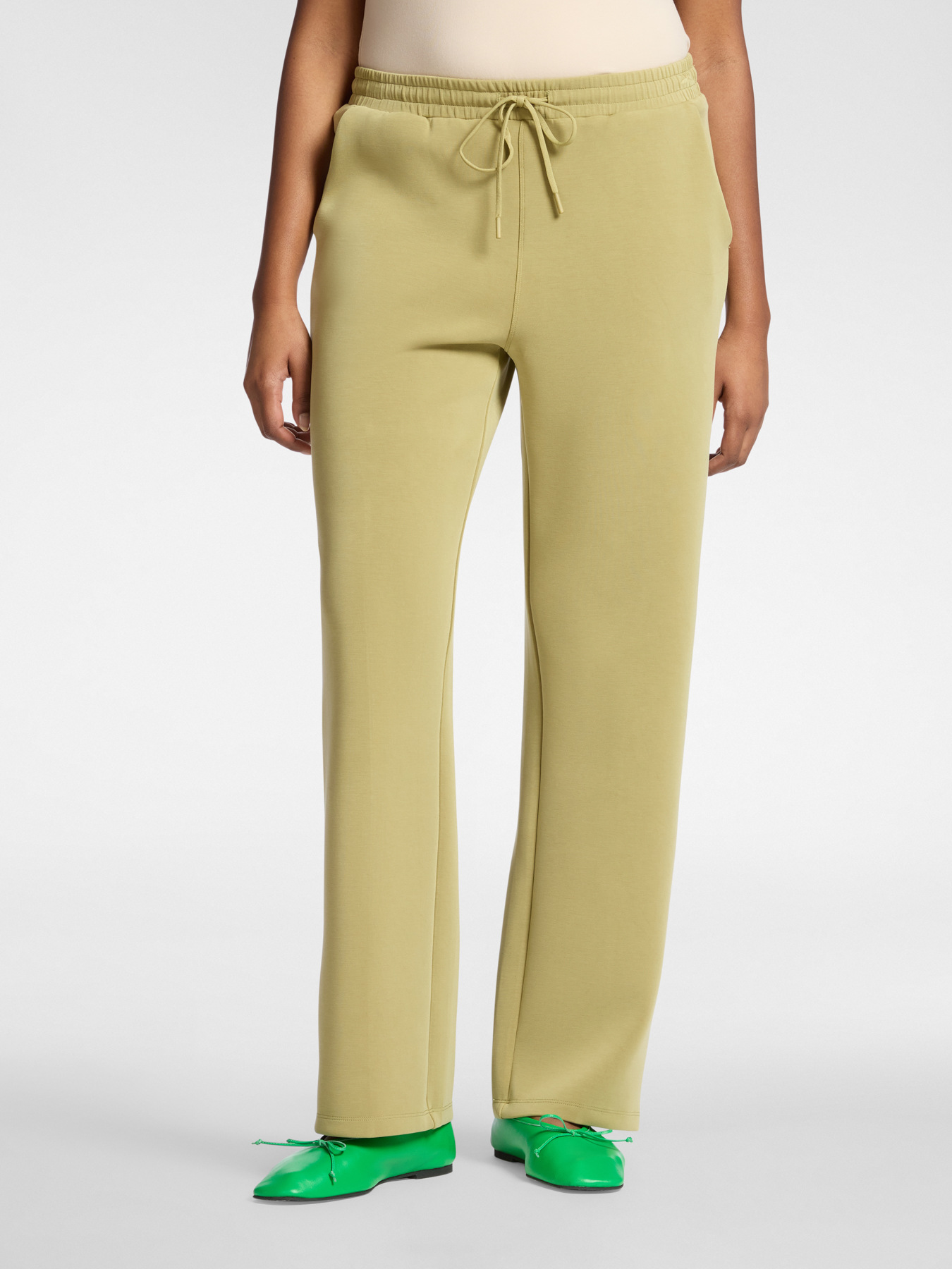 Pantalones palazzo en scuba image number 2