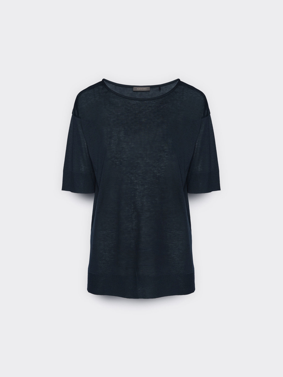 T-shirt em fio misto lyocell