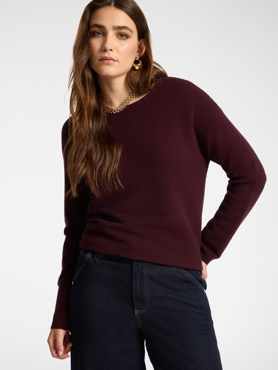Strickpullover mit abnehmbarem Kragen