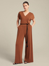 Crepe jersey trousers dress image number 1