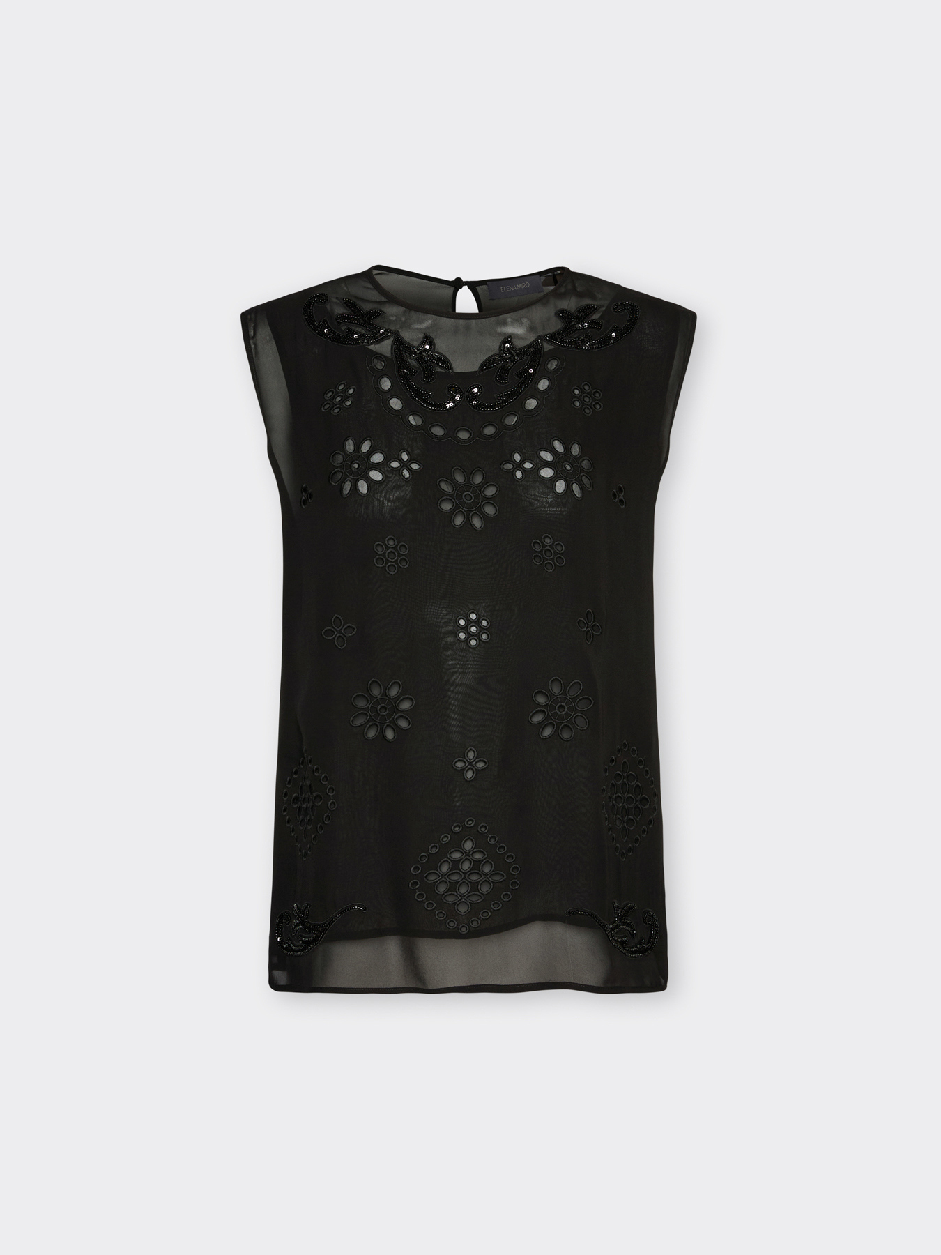 Perforated georgette blouse image number 5
