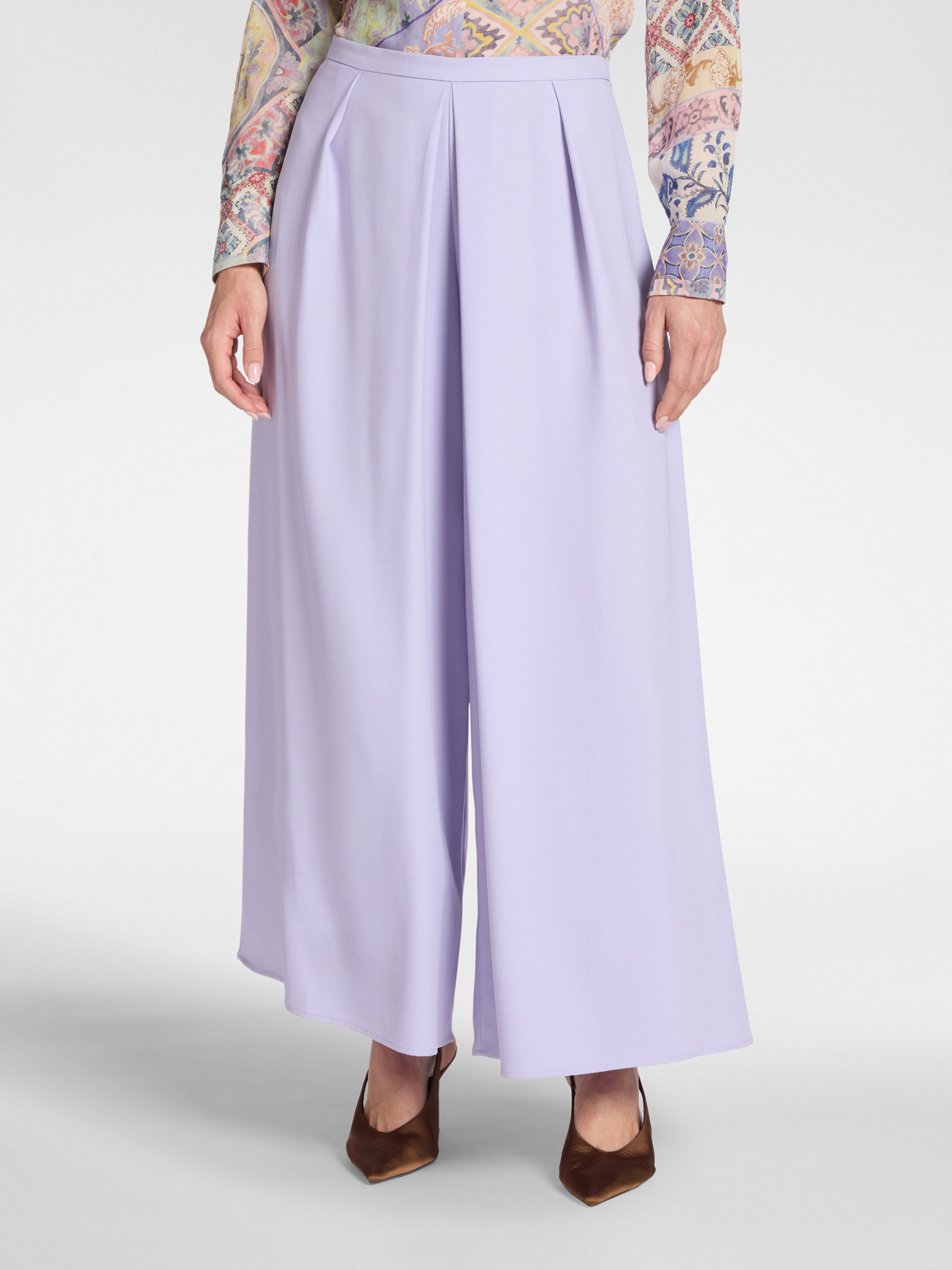 Pantalon palazzo en cady image number 2