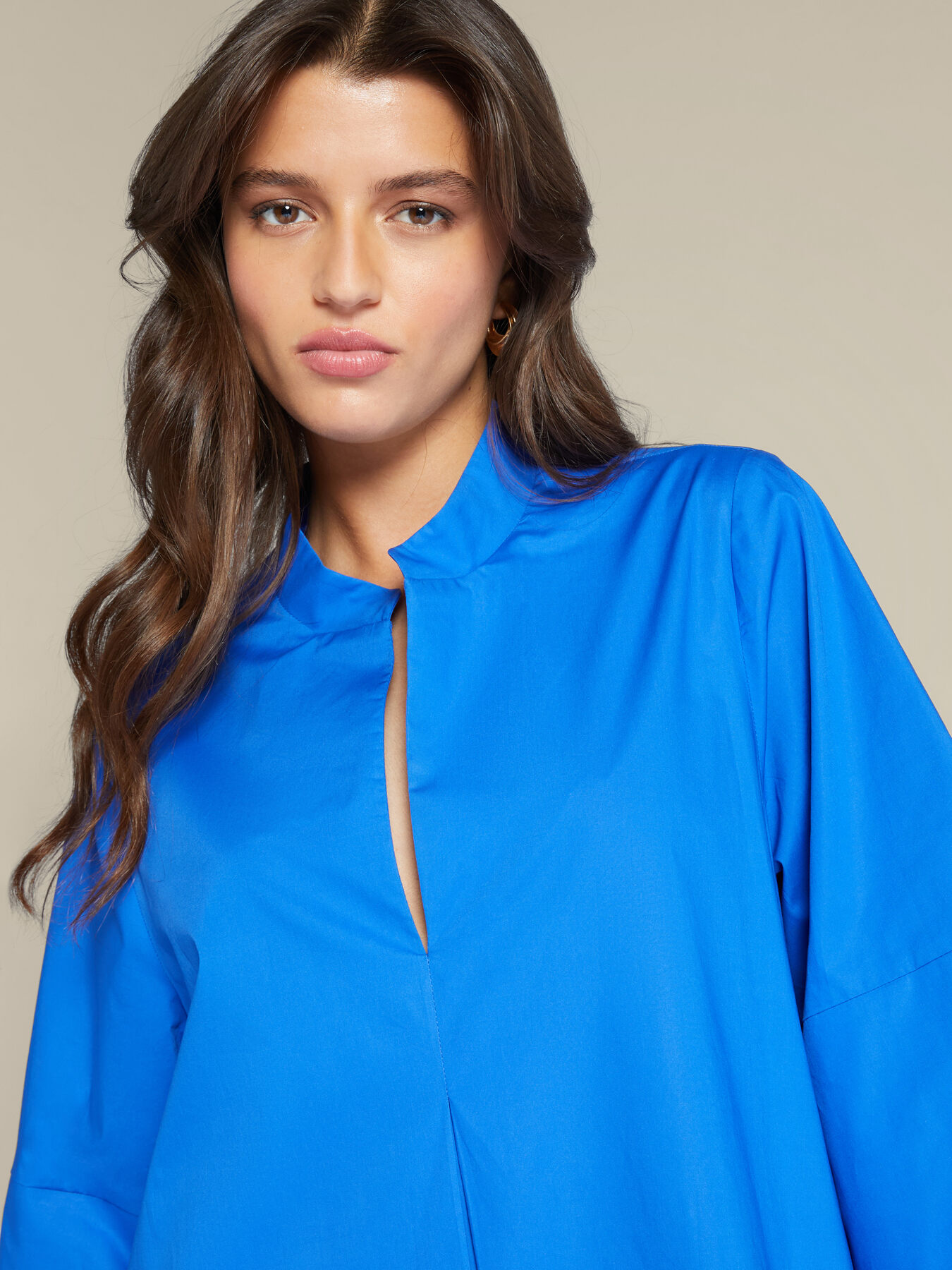 Vestido comprido em A de algod&atilde;o image number 2