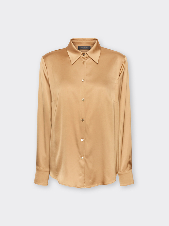 Chemise en satin de viscose stretch