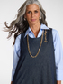 Vestido en Chambray sin mangas image number 3