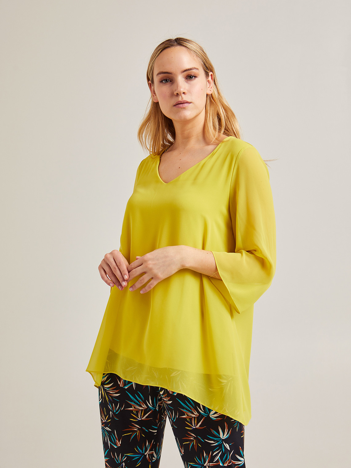 Elenamiro: Bunte Tunika aus Georgette_1