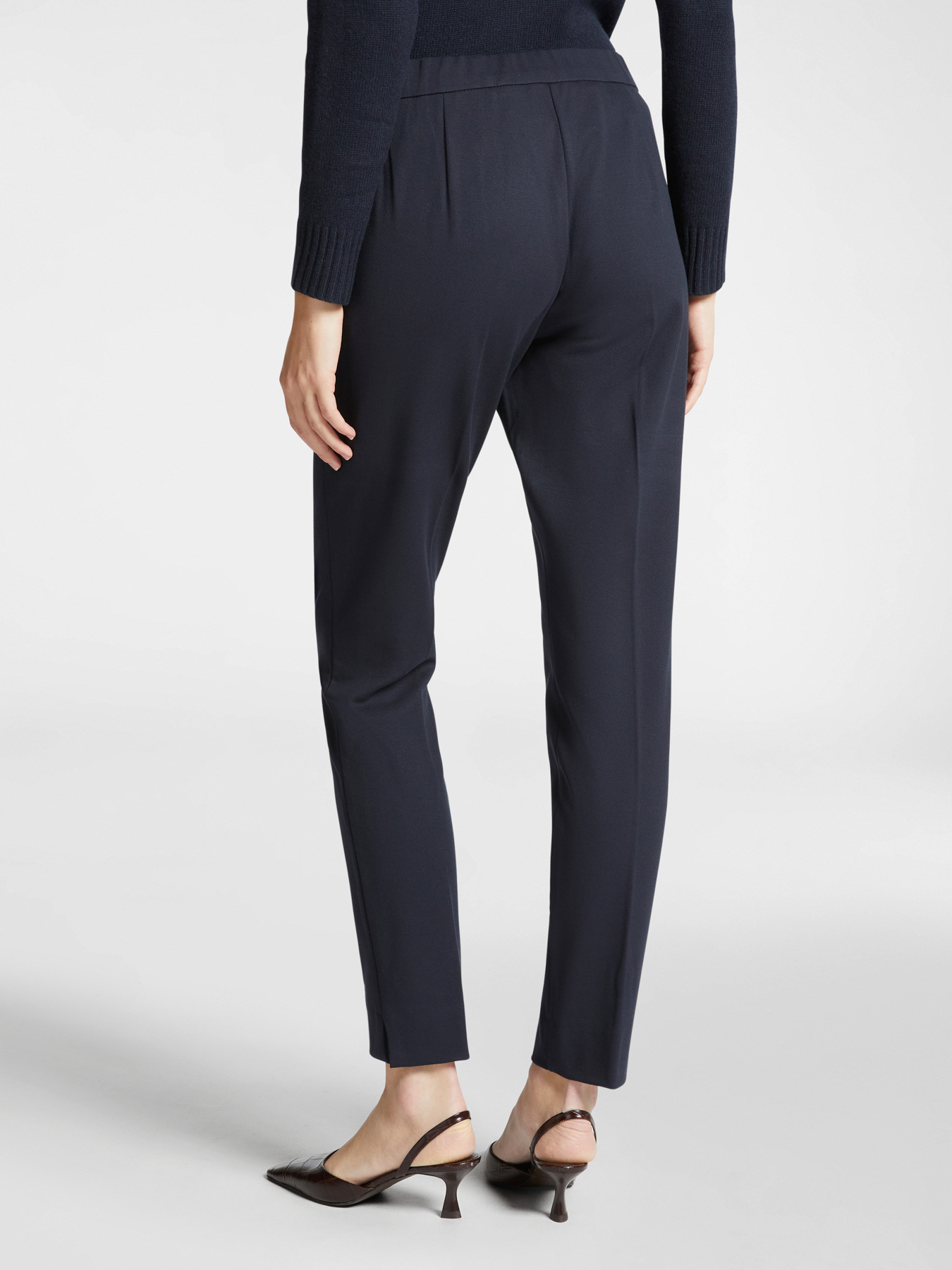 Slim-fit jersey trousers image number 1