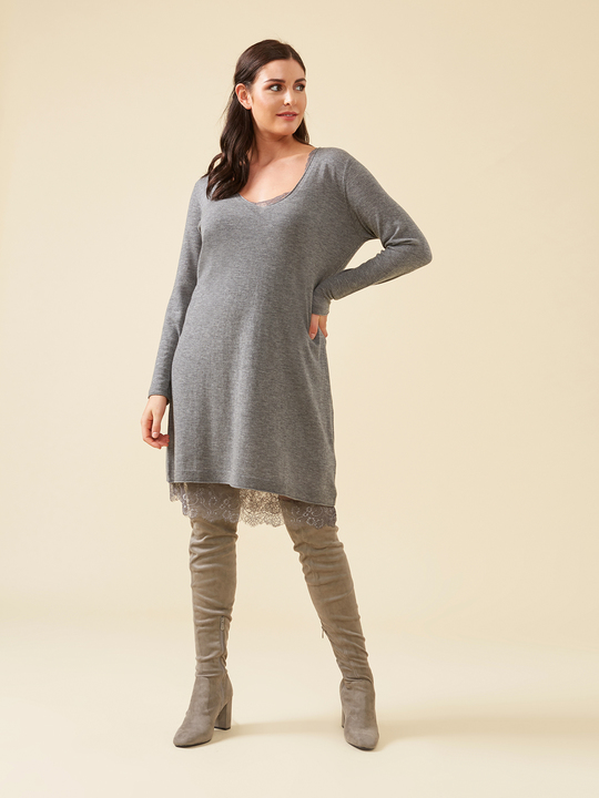 Elenamiro: Abito in maglia Grigio_1