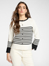 Cardigan rigato misto viscosa image number 3
