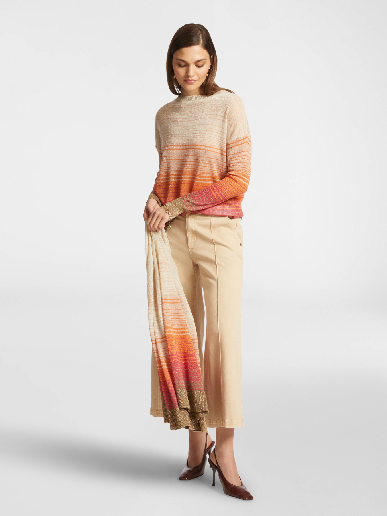 Top with nuanced stripes image number 2