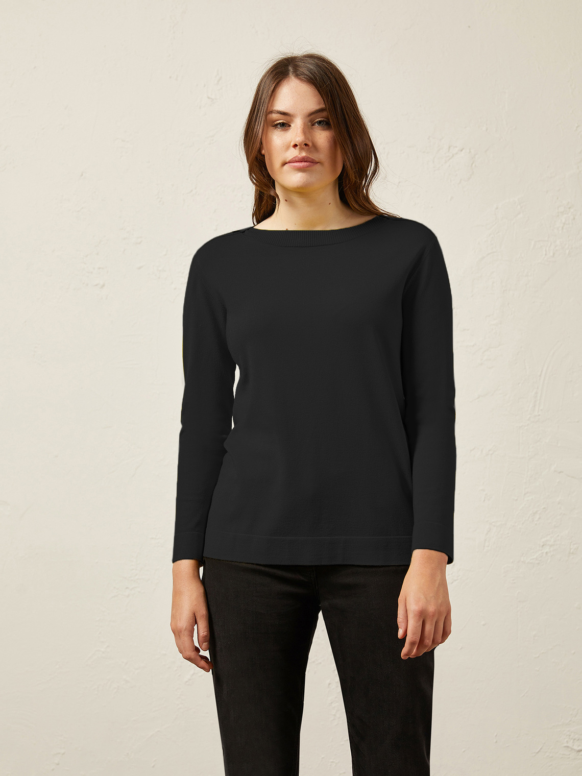 Elenamiro: Sweater de cor uniforme_1