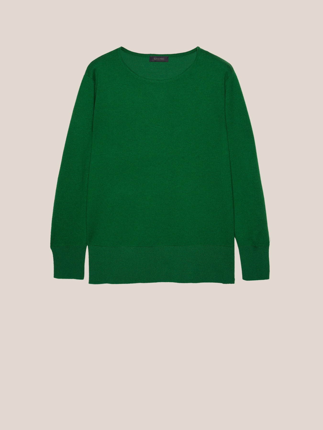 Maglia tinta unita in lana e viscosa image number 4