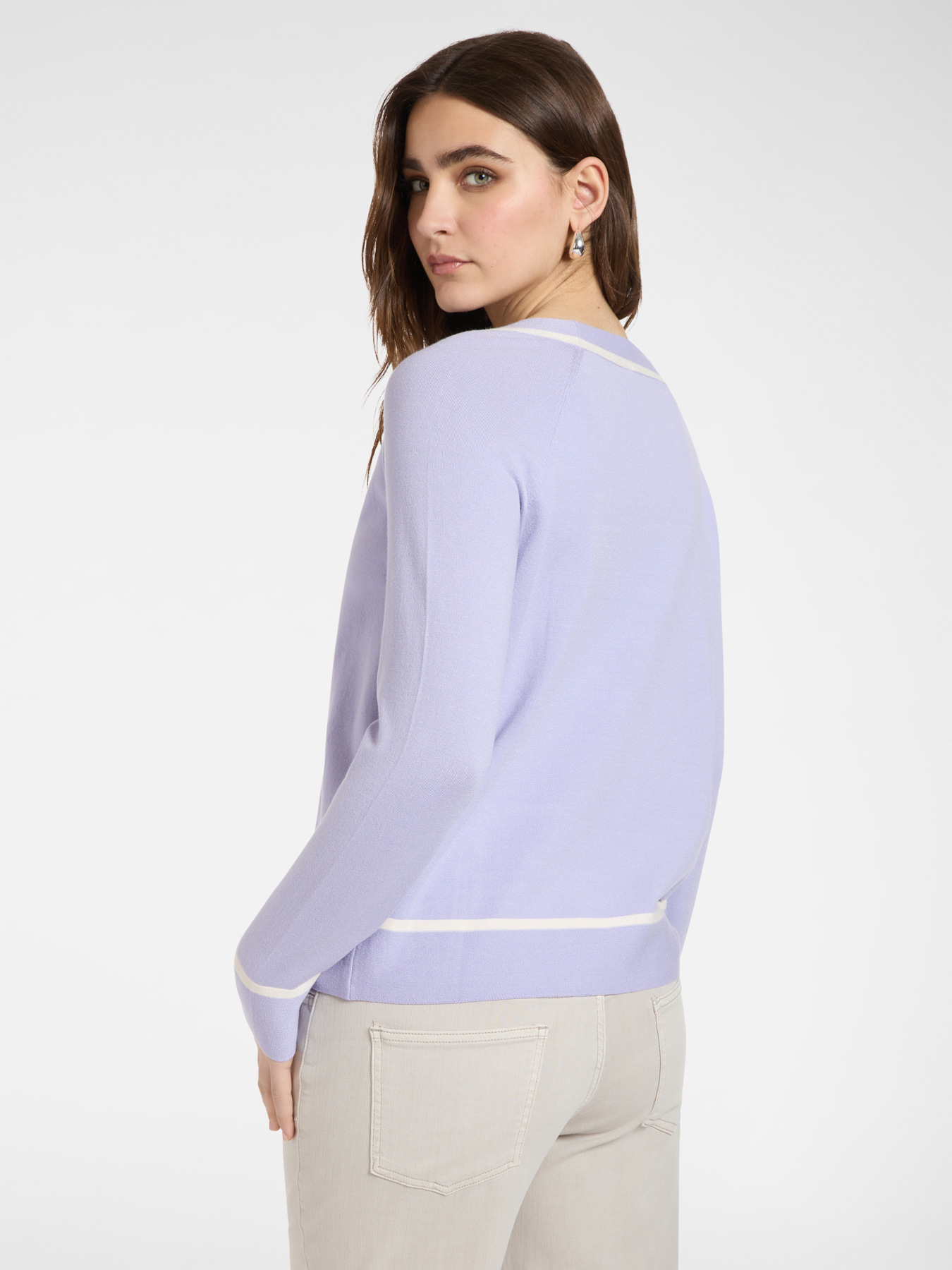 Maglia rigata misto viscosa image number 1