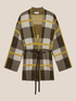 Oversized chequered cardigan image number 4