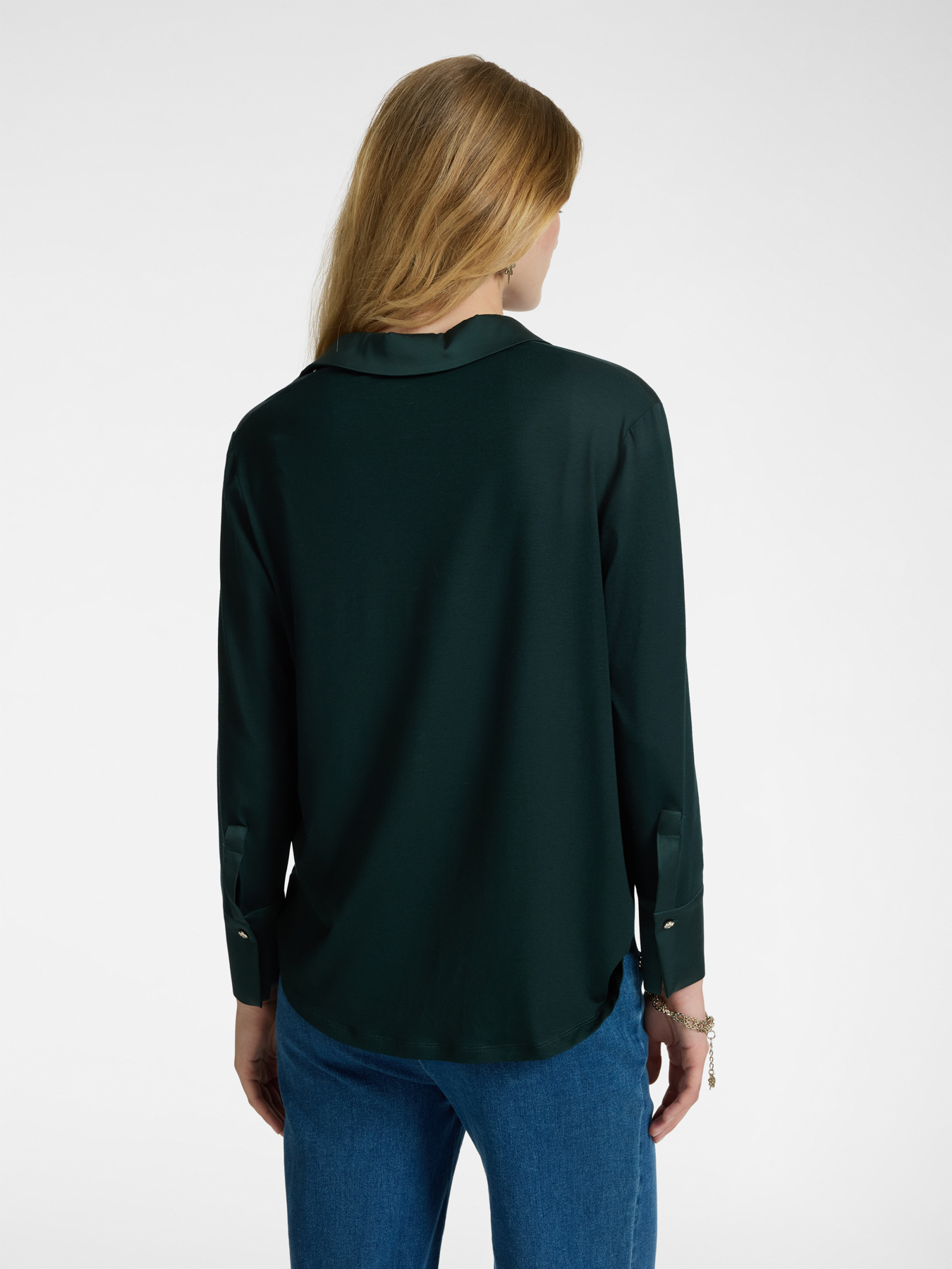 Polo-T-Shirt aus zwei Materialien image number 1