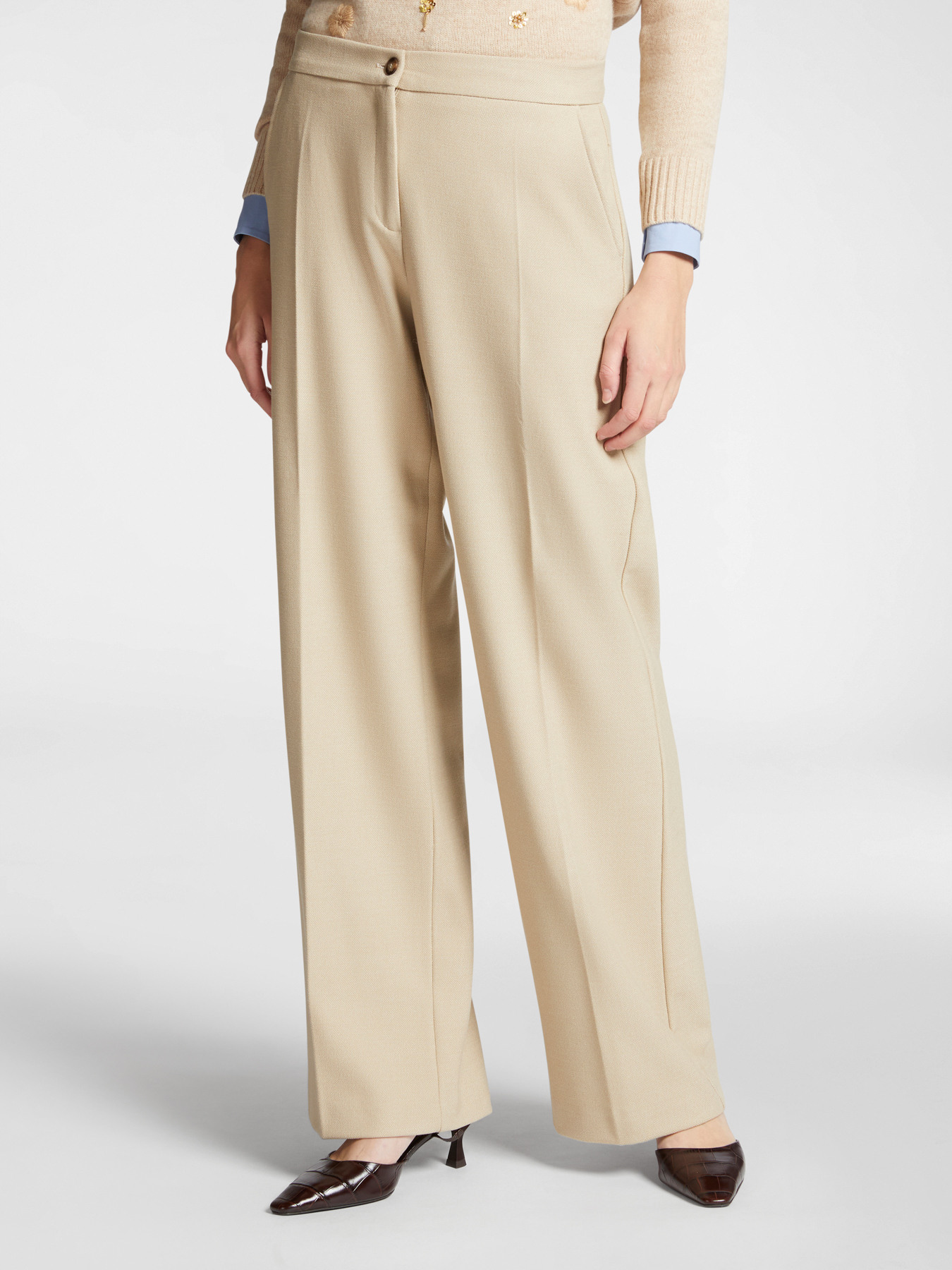 Hose mit maskulinem Schnitt aus Stretchgewebe image number 3