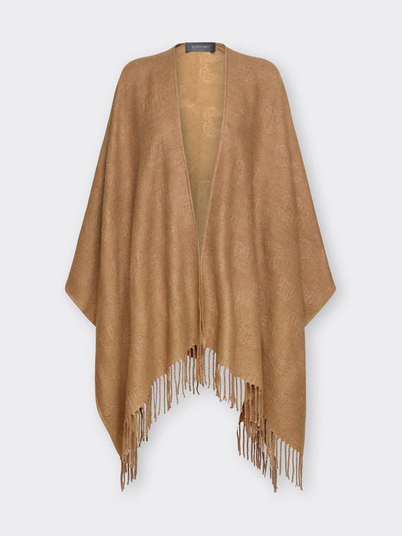 Poncho con loghi embossed