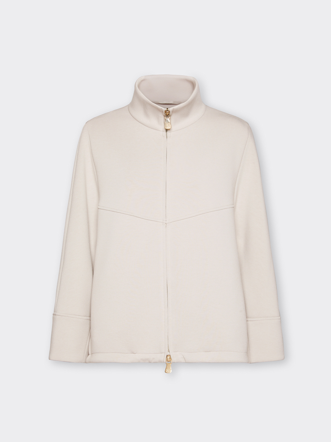 Jacket with high collar and zip image number 4