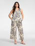 Printed viscose satin top image number 2