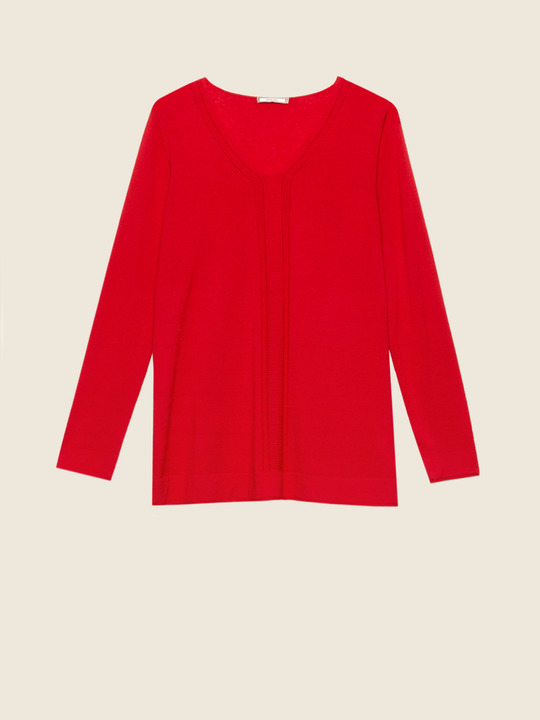 Elenamiro&nbsp;: Chandail ouvrag&eacute; Rouge_1