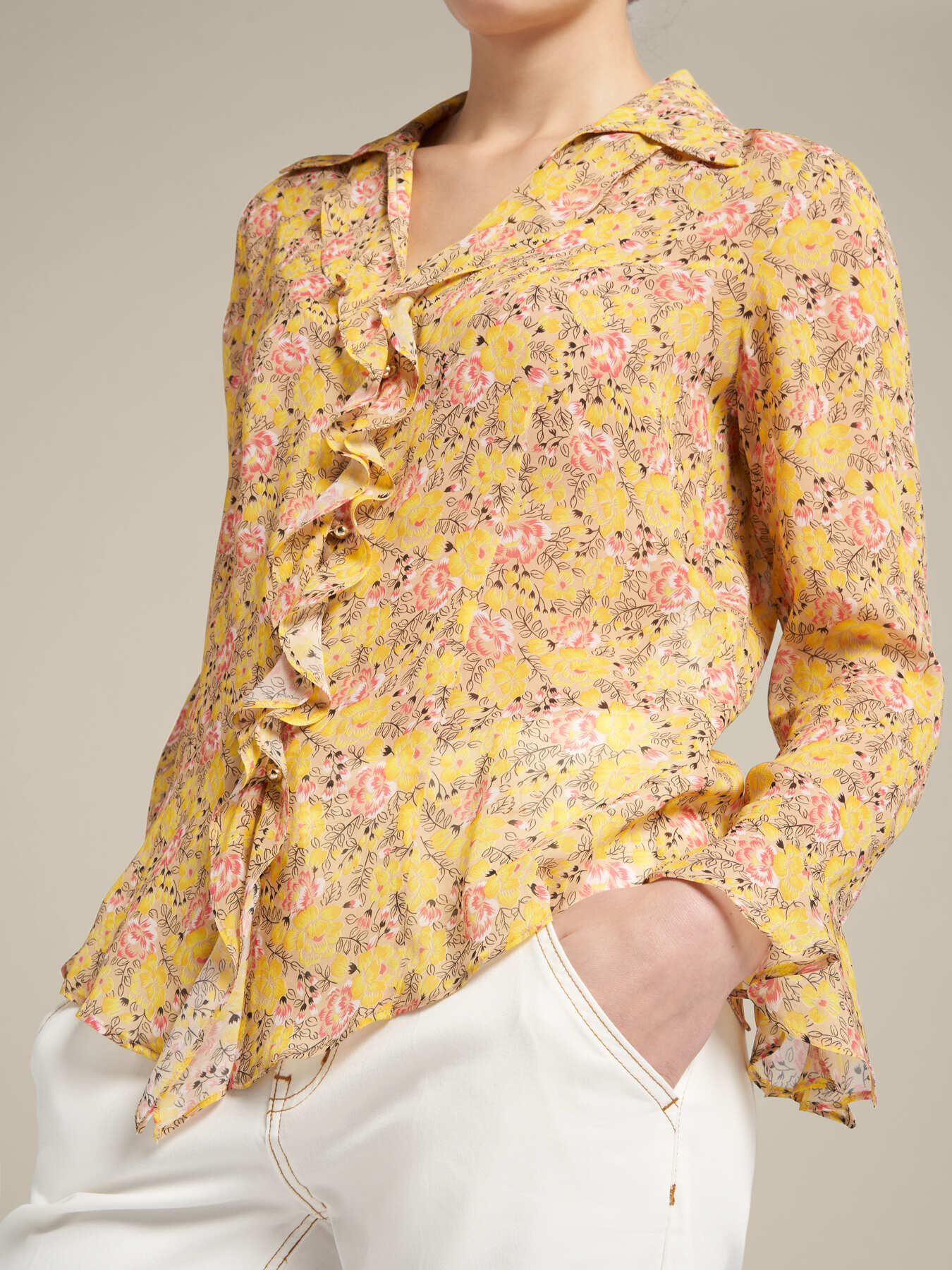 Blouse imprim&eacute;e en viscose &eacute;cologique image number 2