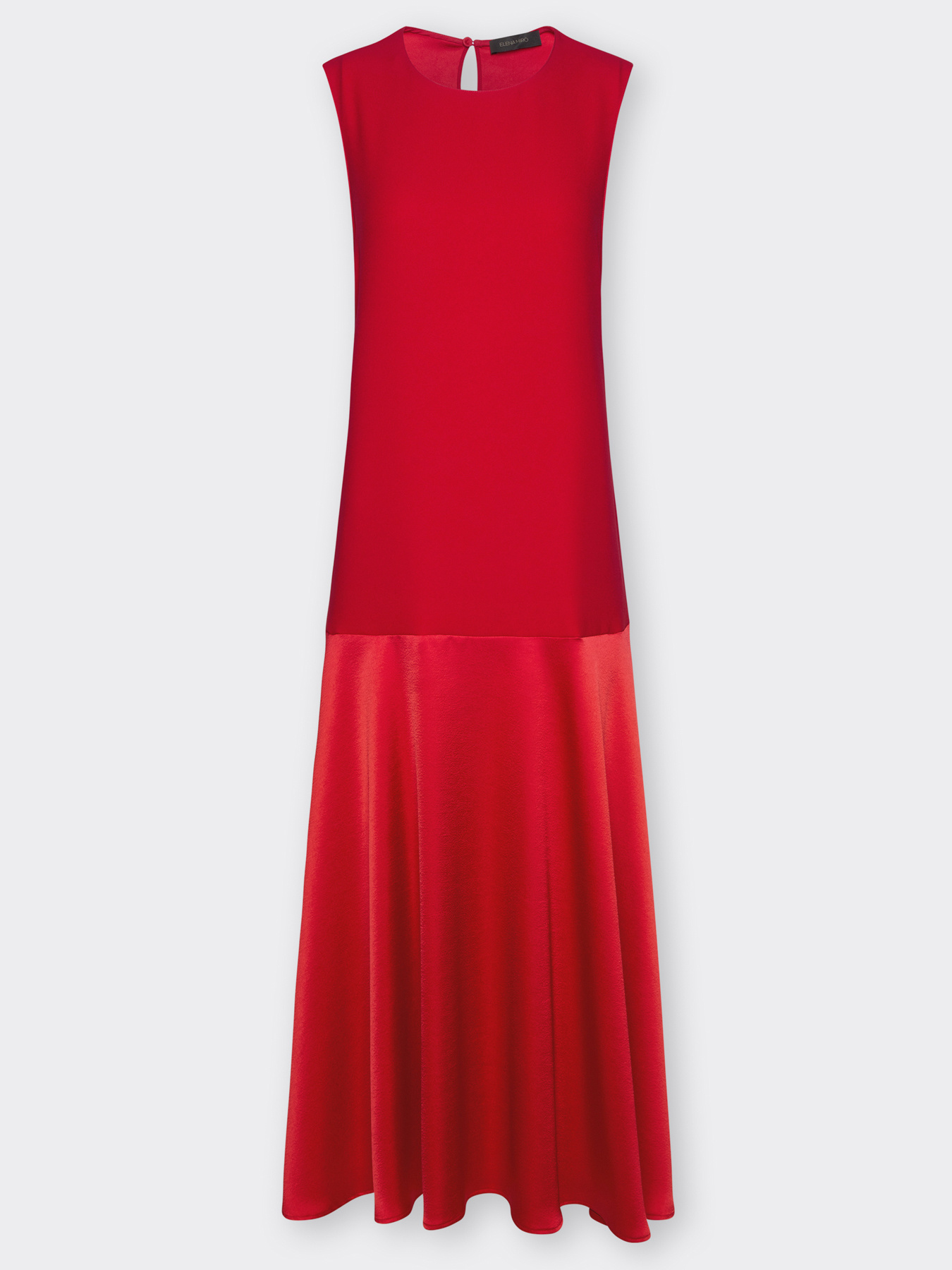 Langes Flare-Kleid aus Cady und Envers Satin image number 4