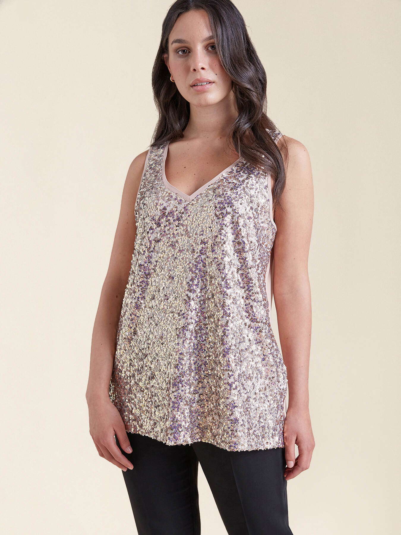 Top full de lantejoulas image number 0