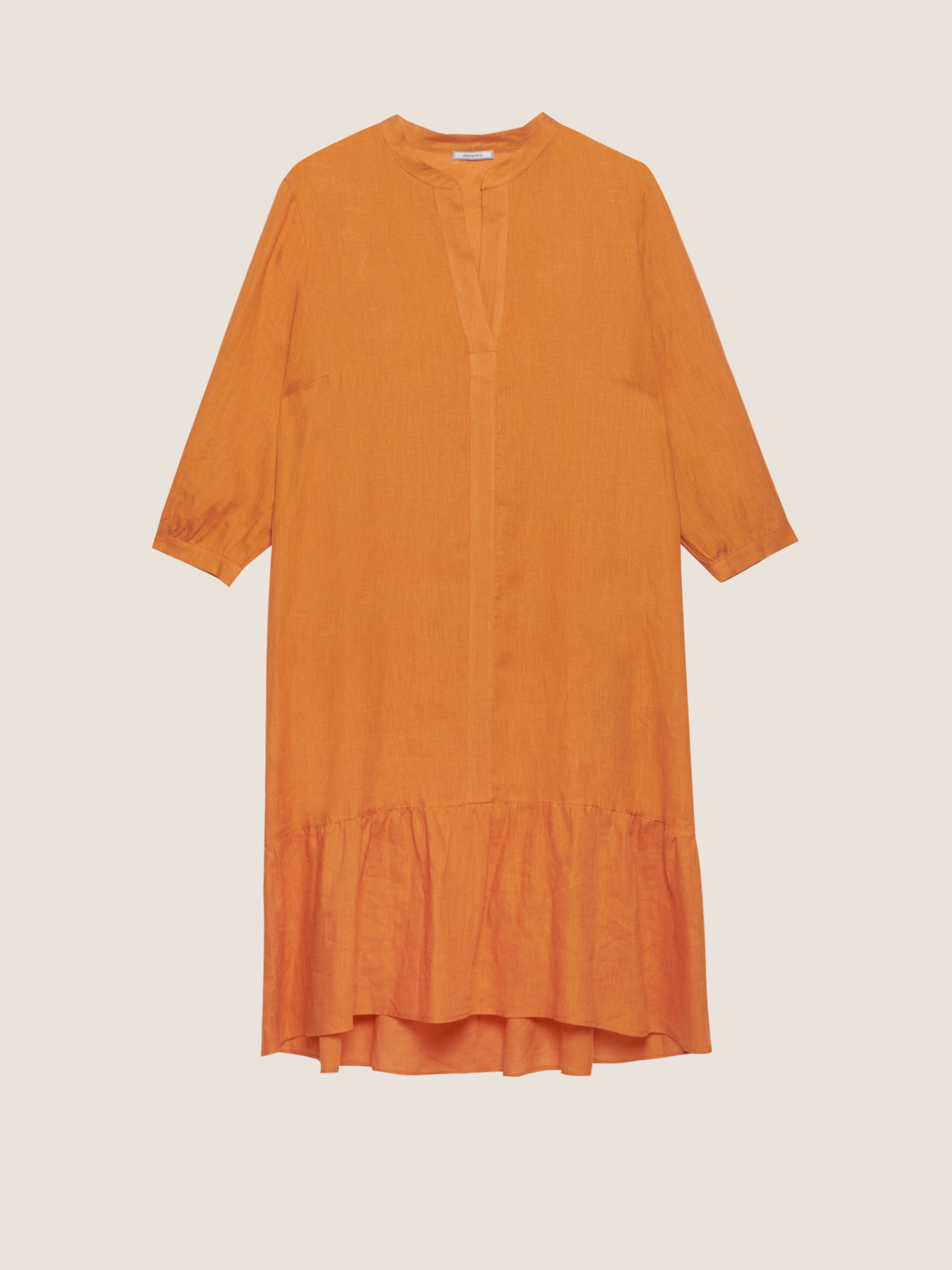 Linen dress with ruffle image number 3
