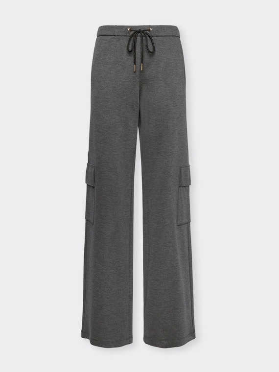 Wide-leg cargo trousers