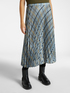 Pleated skirt in printed satin image number 2